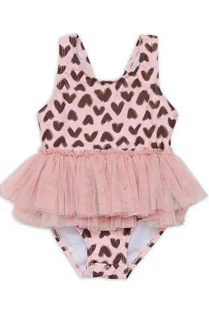 Snapper Rock Girls Swimsuits - Baby's & Little Girl's Wild Love Tutu Swimsuit - Pink - Size 3 Months