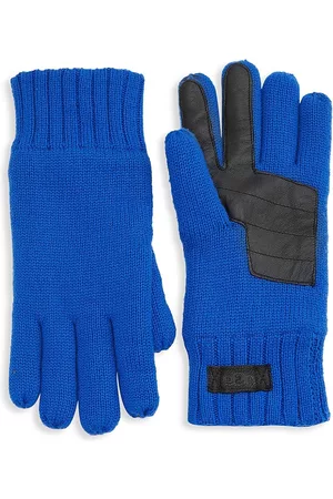 UGG Men's Leather-Trimmed Knit Gloves - Dive - Size Large