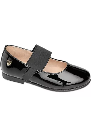 Venettini Girls Flat Shoes - Little Girl's & Girl's Andrea Flats - Charcoal Black - Size 2 (Child)