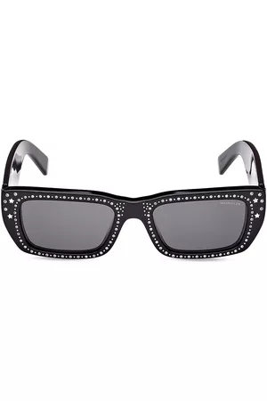 Moncler Men's 8 Palm Angels 51MM Embellished Plastic Sunglasses - Shinky Black Smoke
