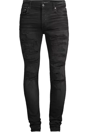 AMIRI Men Skinny Jeans - Men's Thrasher Plus Skinny Jeans - Aged Black - Size 40