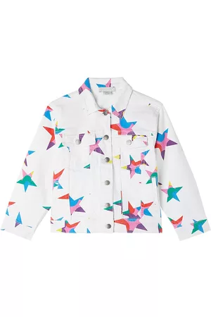 Stella McCartney Little Girl's & Girl's Pop Star Print Denim Jacket - White - Size 5