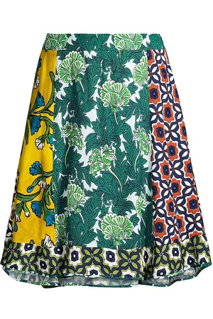 Max Mara Women's Kiens Pleated Patchwork Skirt - Green - Size 10