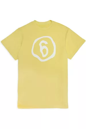 Maison Margiela Girls T-shirts - Little Girl's & Girl's Logo T-Shirt Dress - Blazing Yellow - Size 16