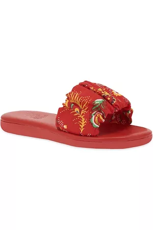 Ancient Greek Sandals Baby's, Little Girl's & Girl's Marina Soft Slide Sandals - Red - Size 2 (Child)