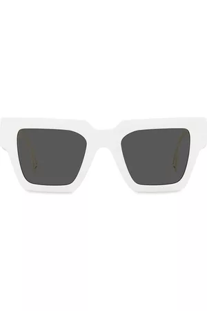 VERSACE Men's 50MM Oversized Square Sunglasses - White