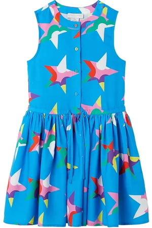 Stella McCartney Little Girl's & Girl's Pop Stars Sleeveless Shirtdress - Blue - Size 14