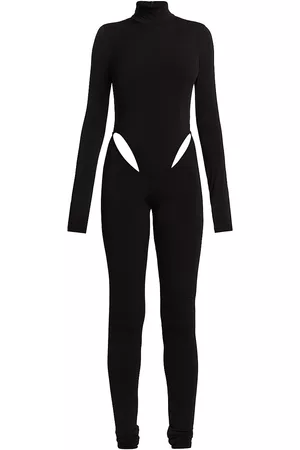 LAQUAN SMITH Women's Cut-Out Turtleneck Jumpsuit - Black - Size XS
