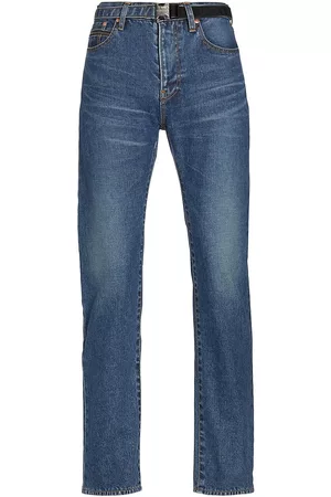 SACAI Men's Tapered Slim-Fit Denim Pants - Blue - Size Large