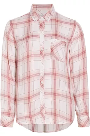 Rails Women's Hunter Plaid Button-Front Shirt - Blush White Petal - Size Small