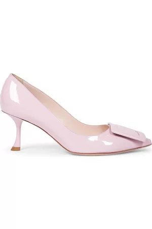 Roger Vivier Girls High Heels - Women's Viv In The City Leather Pumps - Teen Pink - Size 10
