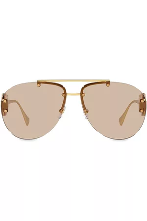 VERSACE Men Sunglasses - Men's VE2250 Pilot 63MM Sunglasses - Brown