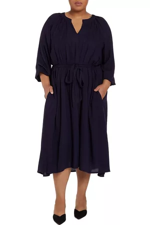 PARI PASSU Women Pleated Dresses - Women's Lissa Pleat Top Dress - Navy - Size 20