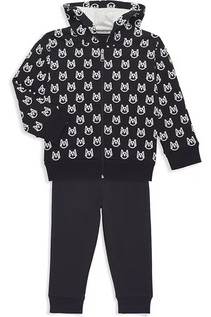Moncler Baby Girl's & Little Girl's 2-Piece Logo Print Sweatsuit Set - Blue - Size 2