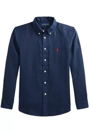 Ralph Lauren Boys Shirts - Little Boy's & Boy's Linen Button-Up Shirt - Newport Navy - Size 2 - Newport Navy - Size 2