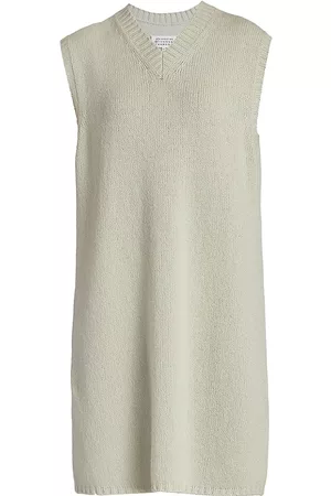 Maison Margiela Women's Wool Vest Dress - Light Grey - Size XL