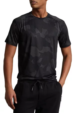 Ralph Lauren Men's Airflow Short-Sleeved Crewneck T-Shirt - Black Camo - Size Small