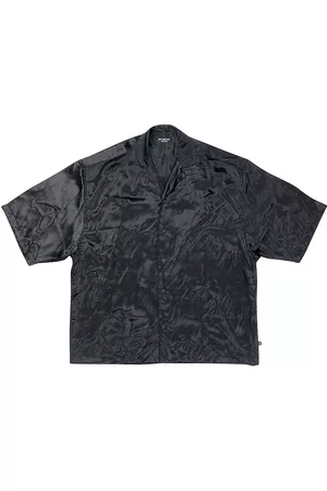Balenciaga Men's Short Sleeve Shirt - Black - Size Medium