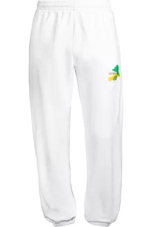OFF-WHITE Men Tracksuits - Men's Brush Arrow Logo-Embroidered Jogger Pants - White Multi - Size XXL