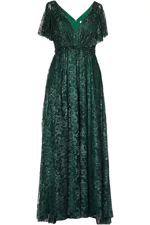 Mac Duggal Women Evening dresses - Women's Plus Lace A-Line Gown - Emerald - Size 20W