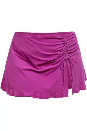 Gottex Swimwear Women Tankinis - Women's Plus Ruched Swim Skirt - Warm Violet - Size 24W
