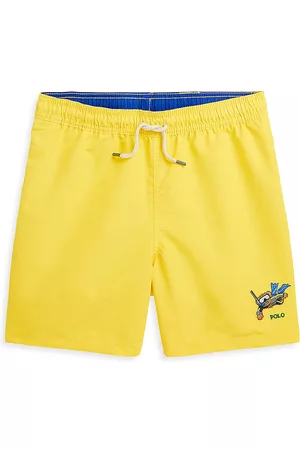 Ralph Lauren Little Boy's & Boy's Snorkeling Polo Bear Swim Shorts - Lemon Crush - Size 10