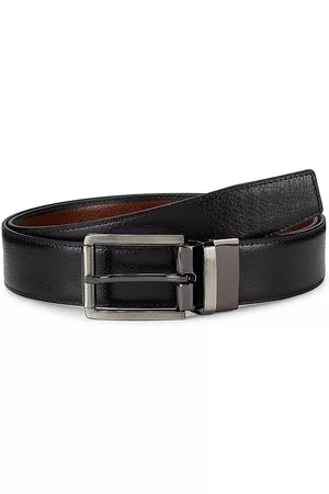 Saks Fifth Avenue Men Belts - Men's Reversible Leather Belt - Moonless Night - Size 36
