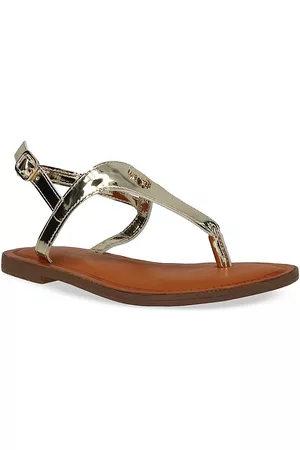 Ralph Lauren Girls Underwear - Little Girl's & Girl's Tierney Thong Sandals - Gold Metallic - Size 1 (Child)