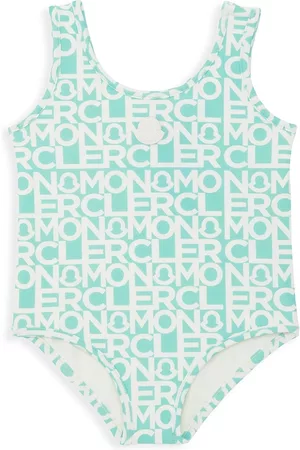 Moncler Baby Girl's & Little Girl's Logo Print One-Piece Swimsuit - Lavender Print - Size 18 Months