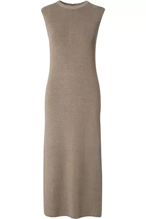 AKRIS Women's Sleeveless Ribbed-Knit Midi-Dress - Salvia - Size 8