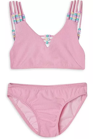 LITTLE PEIXOTO Little Girl's & Girl's Mimi Beaded-Strap Bikini - Rosea Flower - Size 4