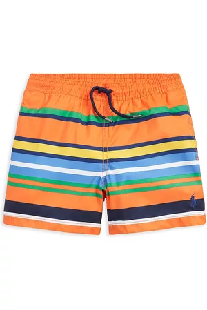 Ralph Lauren Little Boy's Striped Swim Shorts - Orange Summit Stripe - Size 2