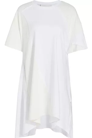 3.1 Phillip Lim Women's Deconstructed Jersey T-Shirt Dress - White Ecru Multi - Size Small