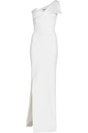 CHIARA BONI Women's Xenia Asymmetric Column Gown - White - Size 12