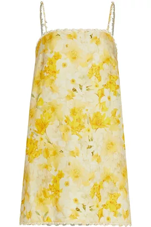 ZIMMERMANN Women's Wonderland Linen Shift Dress - Daffodil Print - Size 10