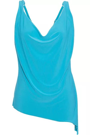 Magicsuit Swim, Plus Size Women's Winnie Draped Tankini Top - Turquoise - Size 20W
