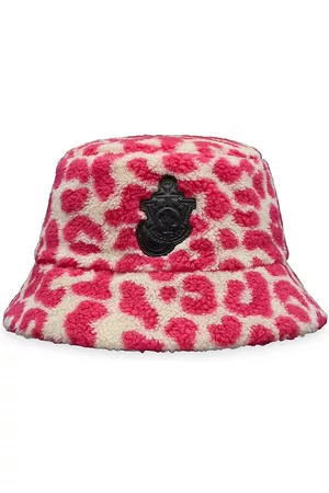 Moncler Men Hats - Men's 1 Moncler JW Anderson Animal Spot Teddy Bucket Hat - Pink - Size Large