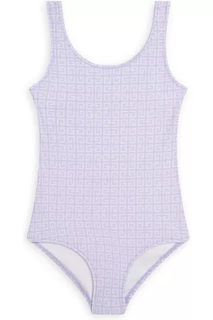 Givenchy Little Girl's & Girl's One-Piece Logo Swimsuit - Lilac - Size 10