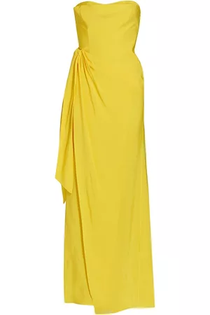 Rosie Assoulin Women's Layered Strapless Gown - Sun Yellow - Size 0