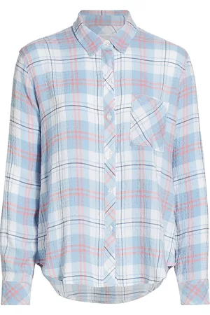 Rails Women's Brady Plaid Button-Front Shirt - Ivory Cloud - Size Large