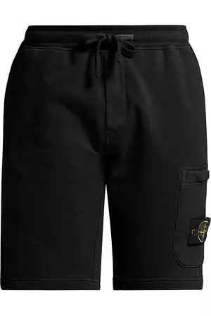 Stone Island Men's Logo-Appliquéd Cotton Drawstring Shorts - Black - Size XXL