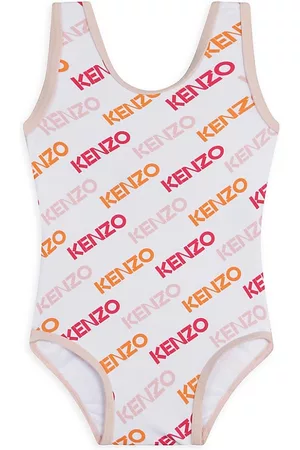 Kenzo Baby Girl's & Little Girl's One-Piece Logo Swimsuit - White - Size 18 Months