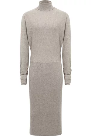 Reiss Women's Knit Turtleneck Blouson Sweaterdress - Oatmeal - Size XL
