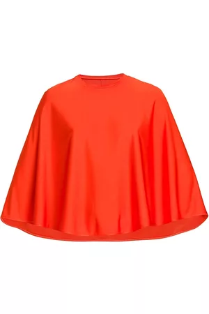 Stella McCartney Women's Fluid Ruffle Top - Glow Orange - Size 0