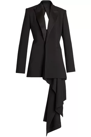Alaïa Women's Draped Blazer Minidress - Black - Size 6