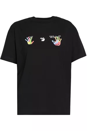 OFF-WHITE Kids Swimming Logo T-Shirt - Black Multi - Size XXS