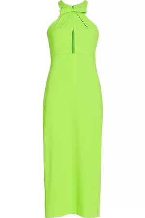 Ml Monique Lhuillier Women's Sleeveless Crepe Midi-Dress - Halcyon Green - Size 2