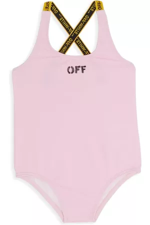 OFF-WHITE Baby Girl's Logo Industrial Swimsuit - Pink Yellow - Size 36 Months