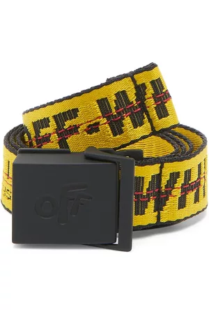 OFF-WHITE Kids' Classic Industrial Belt - Yellow Black - Size Large