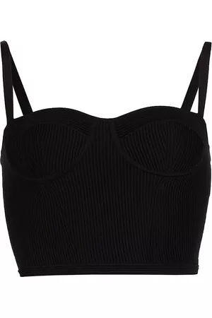 Alexander McQueen Women's Knit Bustier Top - Black - Size XS